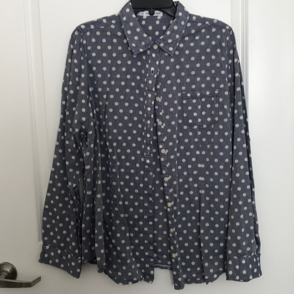 Polka dot button up shirt